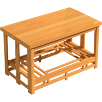 藤印象楠竹烤火桌简易可折叠1.2米烤火架子多功能家用简约取暖桌子