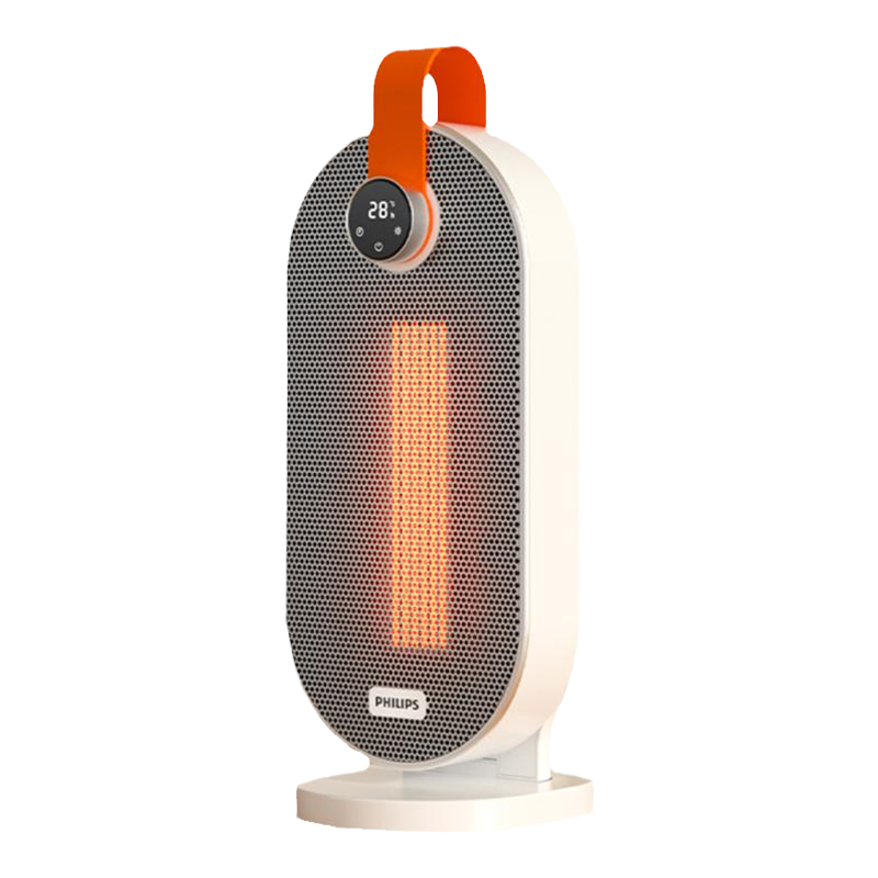 飞利浦(PHILIPS)取暖器家用暖风机电暖气电暖器办公室浴室多档速热陶瓷发热智能温控提手 白+银 AHR2242FV(
