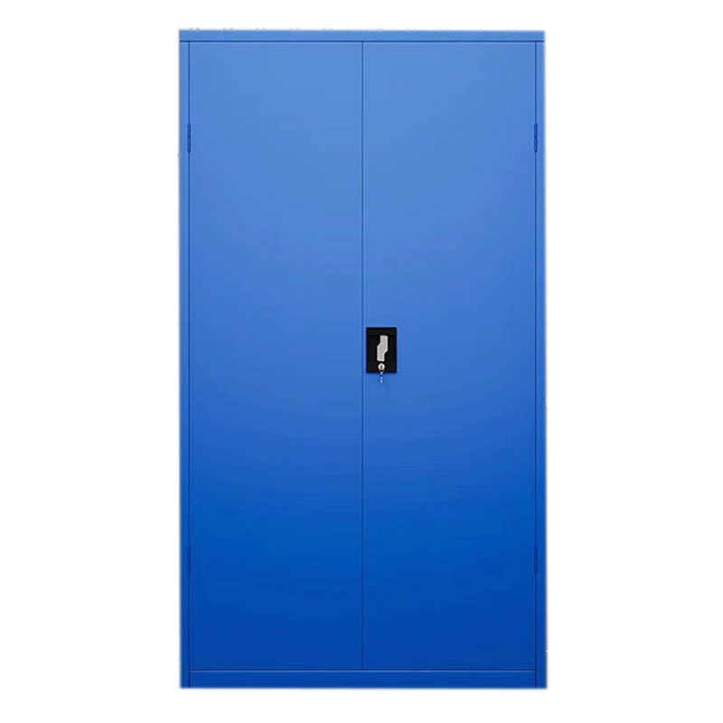 府店办公柜工具柜加厚铁皮储物柜工厂车间用带抽屉汽修多功能收纳柜通门无网柜蓝色