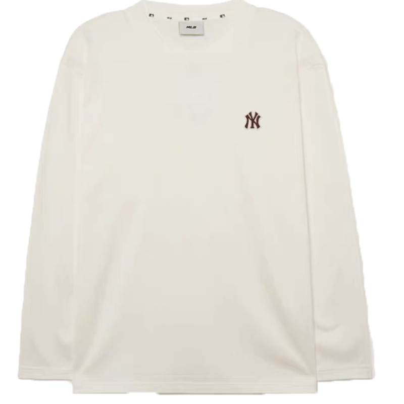 [可扫码识别]MLB 男女情侣时尚纯色运动长袖T恤休闲宽松秋冬款时尚百搭