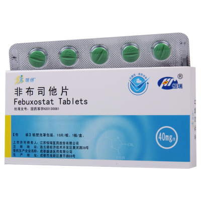 瑞扬 非布司他片 40mg*10片/盒