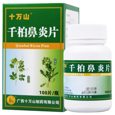 十万山 千柏鼻炎片 100片/瓶*1盒