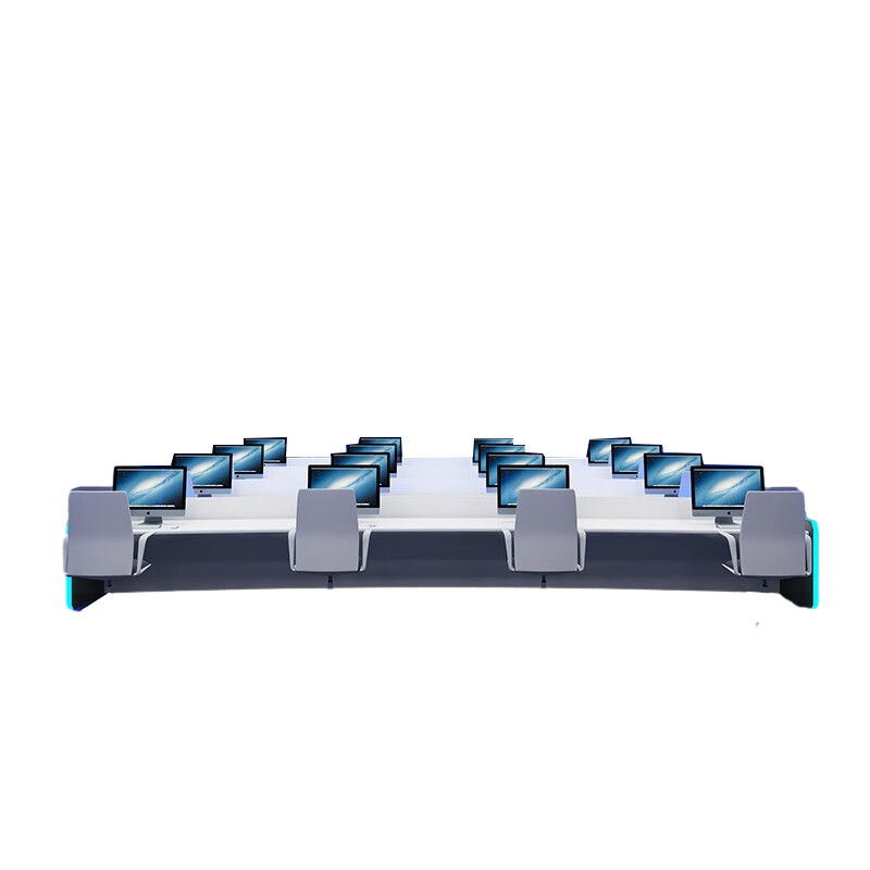 科野 控制台培训会议办公桌烤漆监控操作台现代指挥中心调度工作台 定制弧形控制台(不含柜体) /米1000*700*750