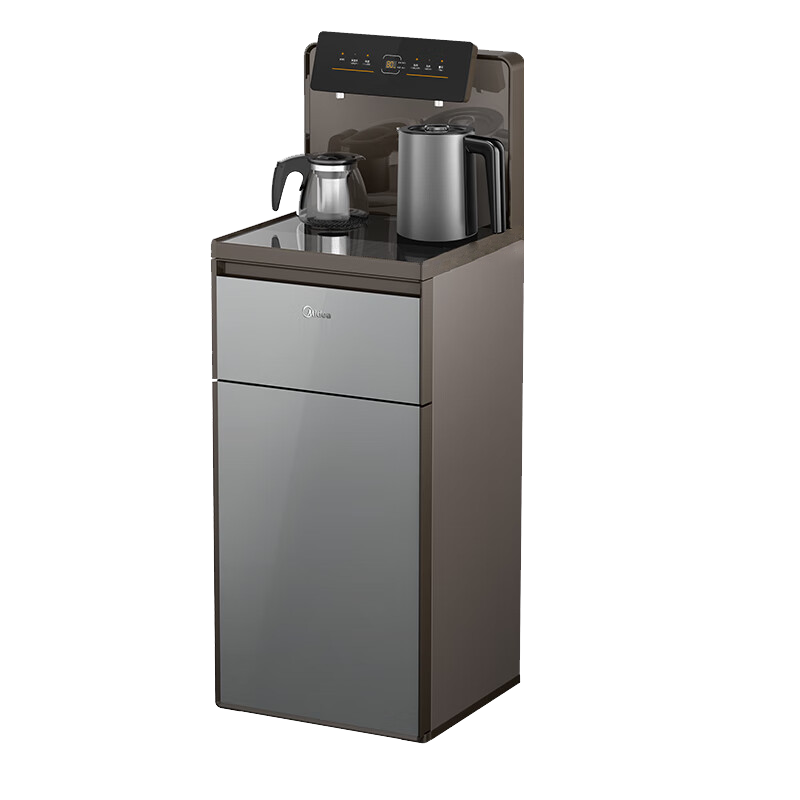 美的(Midea)饮水机 立式家用办公智能语音茶吧机下置式桶装水多功能触控大屏立式温热型 YR1622S-X温热款