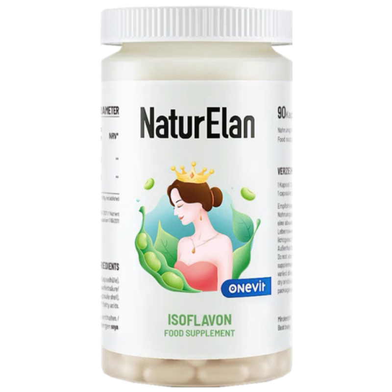 保税发-NaturElan呐兔大豆异黄酮软胶囊更年期平衡营养素保健品90粒/瓶