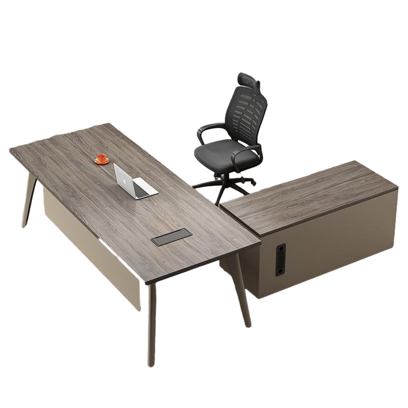 科野 老板办公桌简约现代设计师总裁桌椅组合总经理办公室大班台主管桌 1.4米