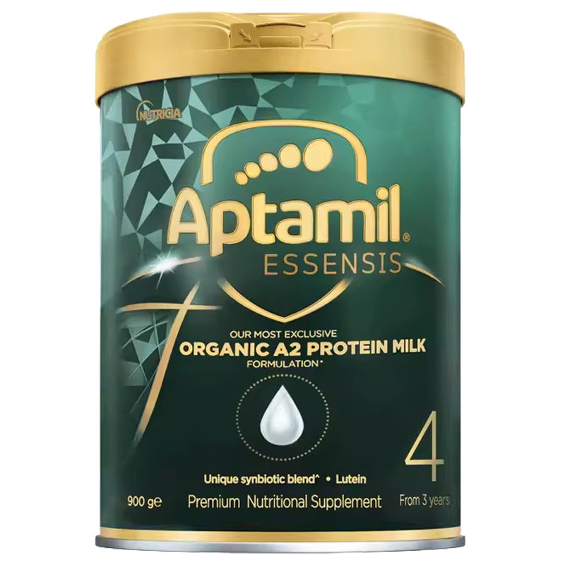 有效期到27年1月-六罐装-Aptamil 澳洲爱他美光耀系列 奇迹绿罐 有机A2蛋白婴幼儿配方奶粉4段 900g/罐