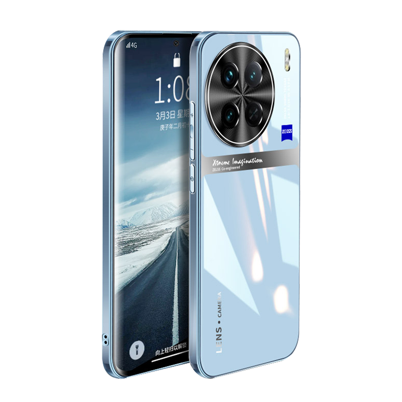 安美宝 荣耀100手机壳90华为荣耀70/100/80pro玻璃保护套新款金属镜头防摔女超薄honor80男女后壳保护壳