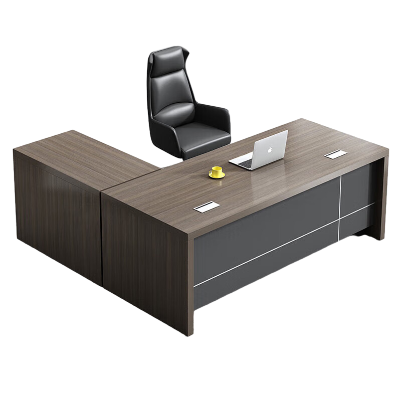 科野 老板桌办公室单人大班台总裁经理主管桌办公桌 1.2米含边柜(不含椅)