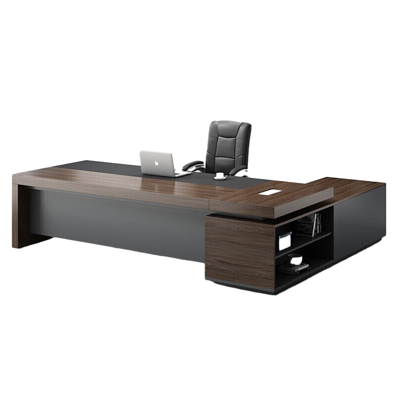 科野 老板桌办公桌办公家具板式班台主管桌办公桌 1.8米老板桌含侧柜(不含椅)