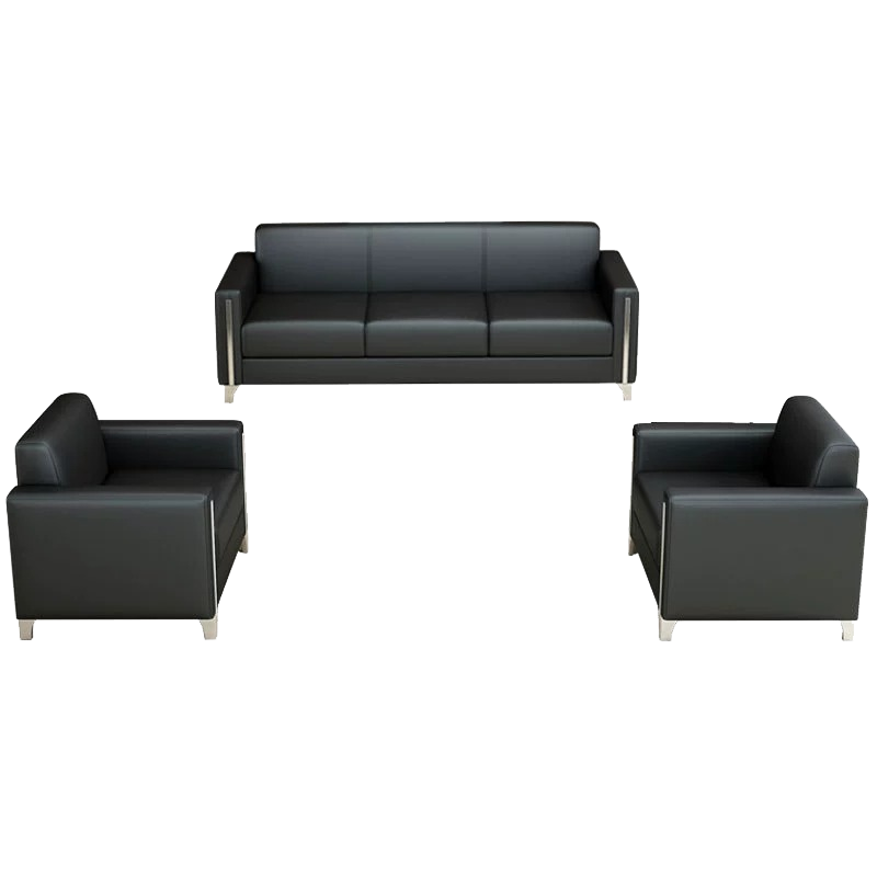 翌嘉 简约办公沙发会客接待洽谈沙发 1+1+3组合