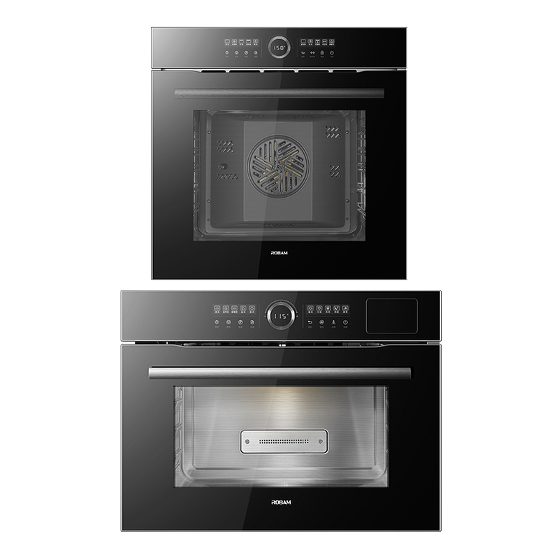 [至尊套装]老板(ROBAM)大容量48L蒸箱+65L烤箱蒸烤嵌入式电蒸箱搪瓷内胆电烤箱套装SQ282A+RQ082A