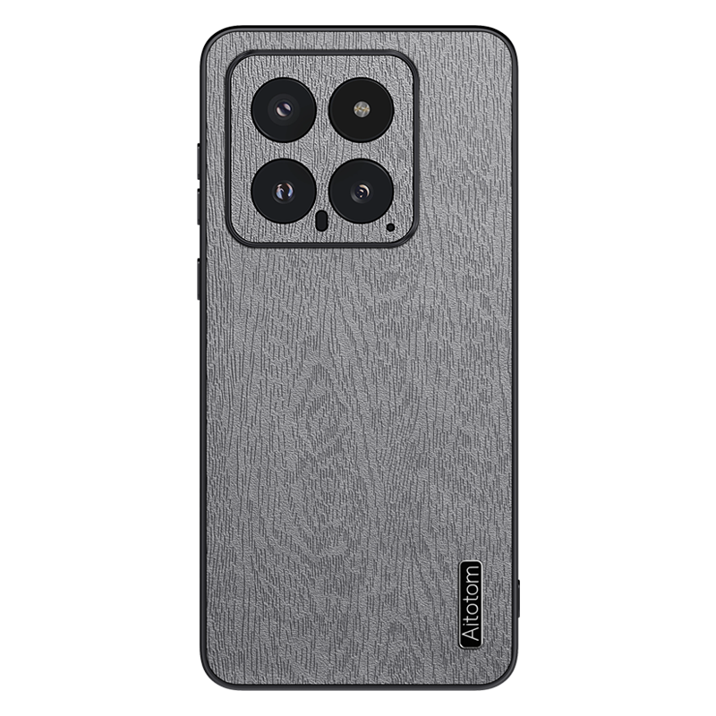 魅爱琳 小米14手机壳小米14Pro保护套外壳 树纹皮纹 全包轻薄防摔软边 商务简约时尚 手机套