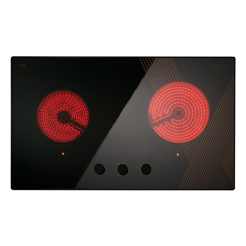 科勒(KOHLER)嵌入式电陶炉家用双灶大功率3500W 低辐射 德国肖特面板 电磁炉远红外辐热炉K-28223T-NA