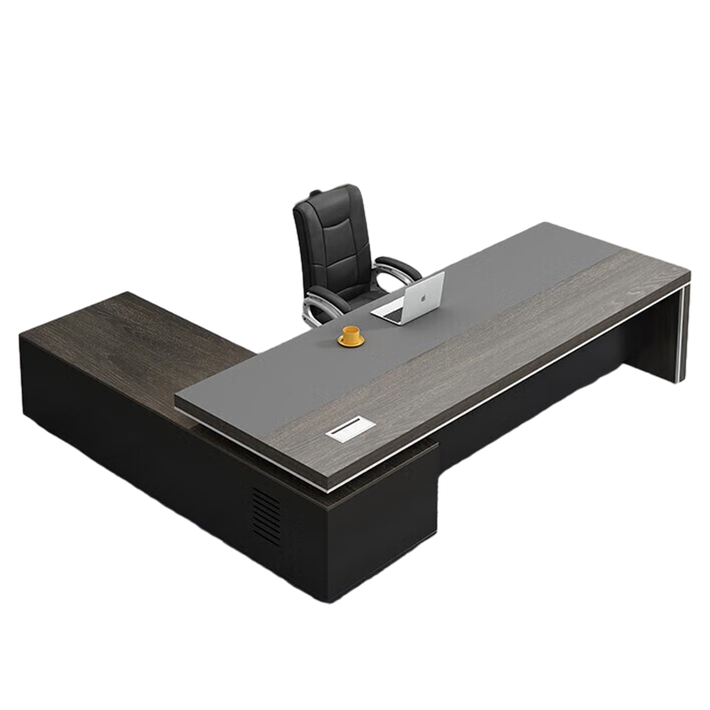 科野 老板桌办公桌总裁桌大班台主管桌经理桌新中式老板桌1.8米老板桌+侧柜(不含椅)