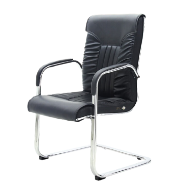 科野 弓形电脑椅职员会议办公椅子办公室职员椅休闲凳子 (默认发黑色)