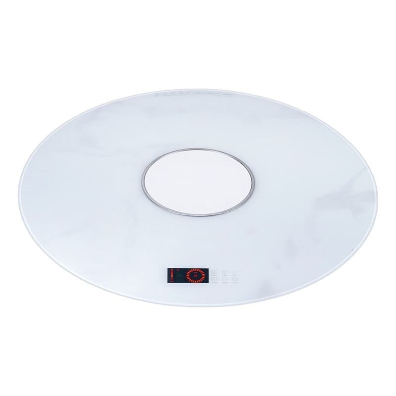 迪尔嘉(DIERJIA)家用圆形饭菜保温板超薄暖菜板电磁炉可煮火锅转盘多功能[白色90cm+可煮火锅+电磁炉款]