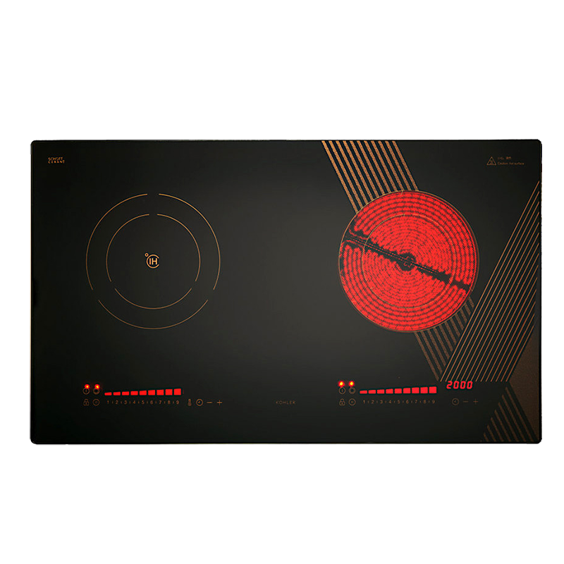 科勒(KOHLER)电磁炉家用双灶 电陶炉大火力辐热电磁混合灶两用家用大功率爆炒无极调节精准温控家用 28225T-NA
