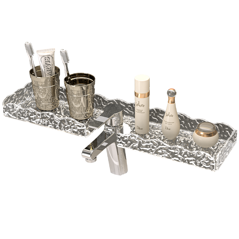 家佰利卫生间置物架免打孔浴室水龙头上方置物架厕所洗漱台墙上收纳架