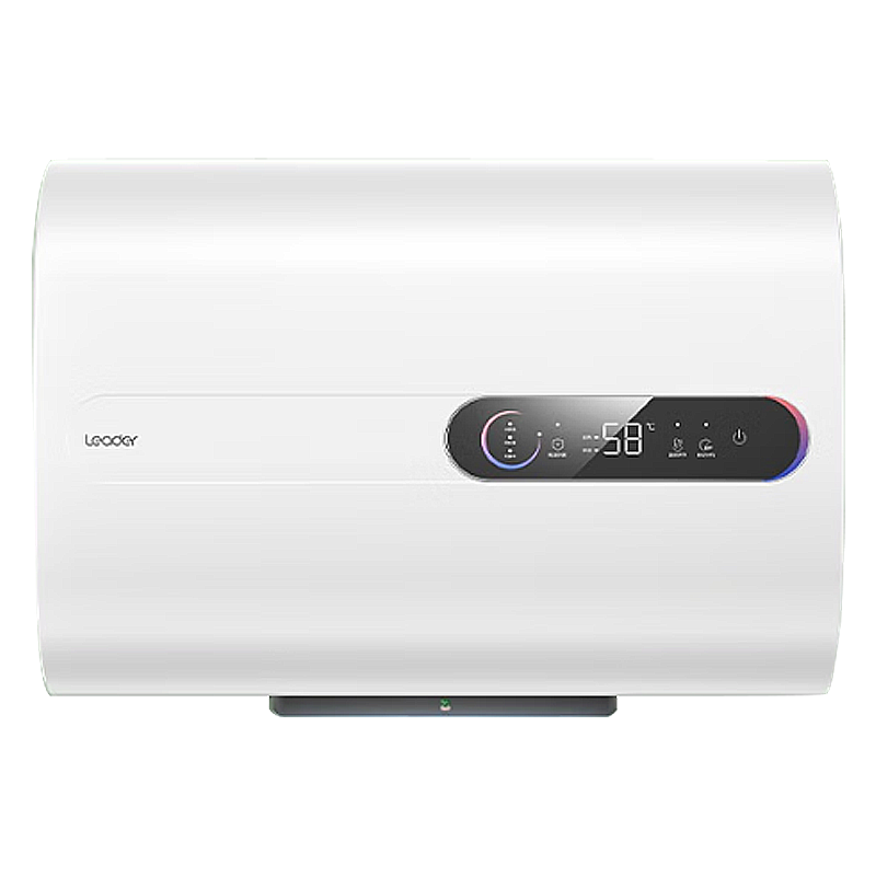 Leader海尔智家出品电热水器80升PLV5 3300W扁桶双胆速热 纤薄机身 健康抑菌洗 自动关机可视化水质监测