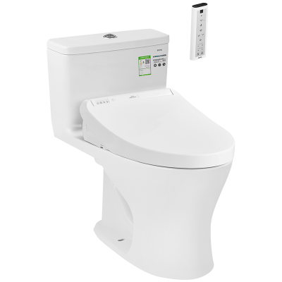 TOTO冲落式家用马桶无棱内壁连体节水智洁釉面坐便器CW817REBT305智能组合系列(02)