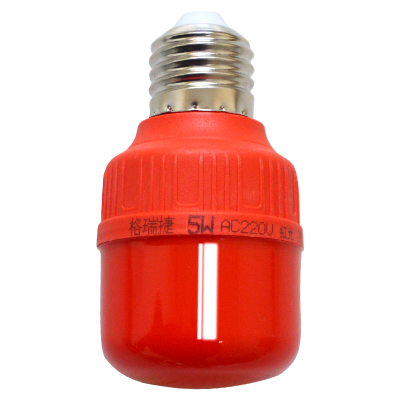 格瑞捷 LED红灯泡5W/10W 只 (220V红光 PC灯罩)