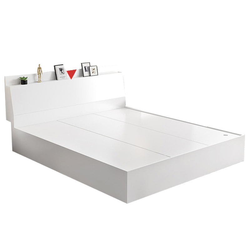 誉佳鑫榻榻米板式床员工床公寓单人床双人床暖 白 色[斜靠无抽款]1800mm*2000mm