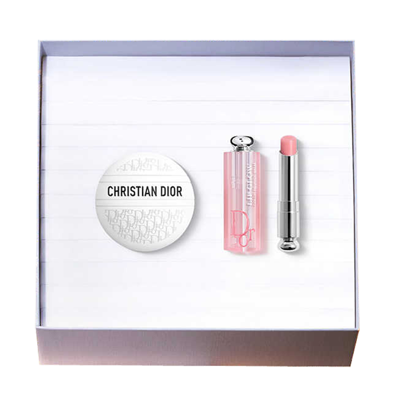 [圣诞礼物]迪奥(Dior)心动老花礼盒 变色润唇膏001老花霜水润套装