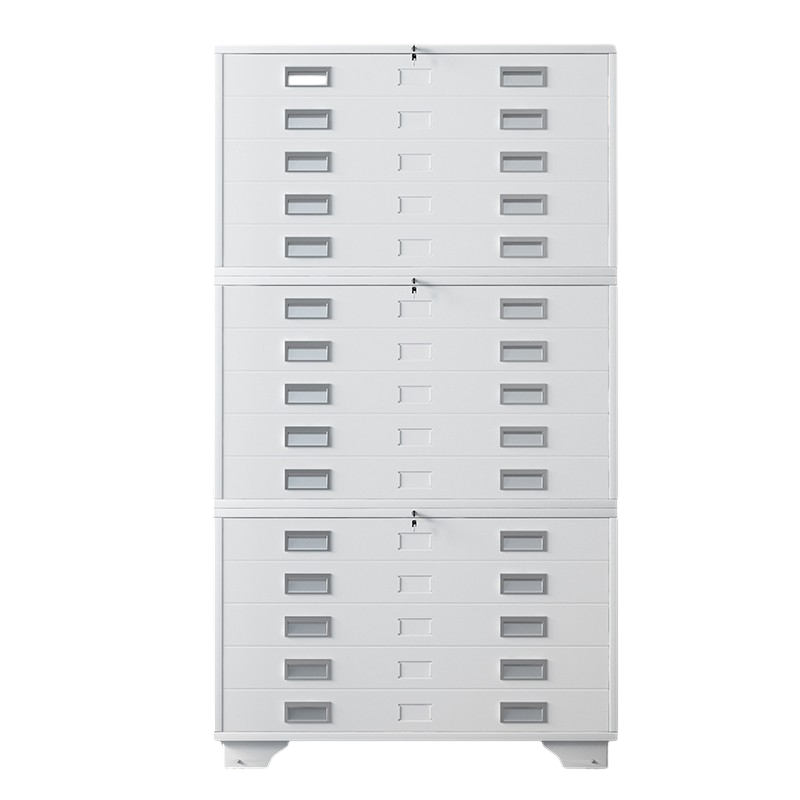 科野 底图柜1号地图柜铁皮柜文件柜钢制移动工程图纸柜菲林胶片柜 双节