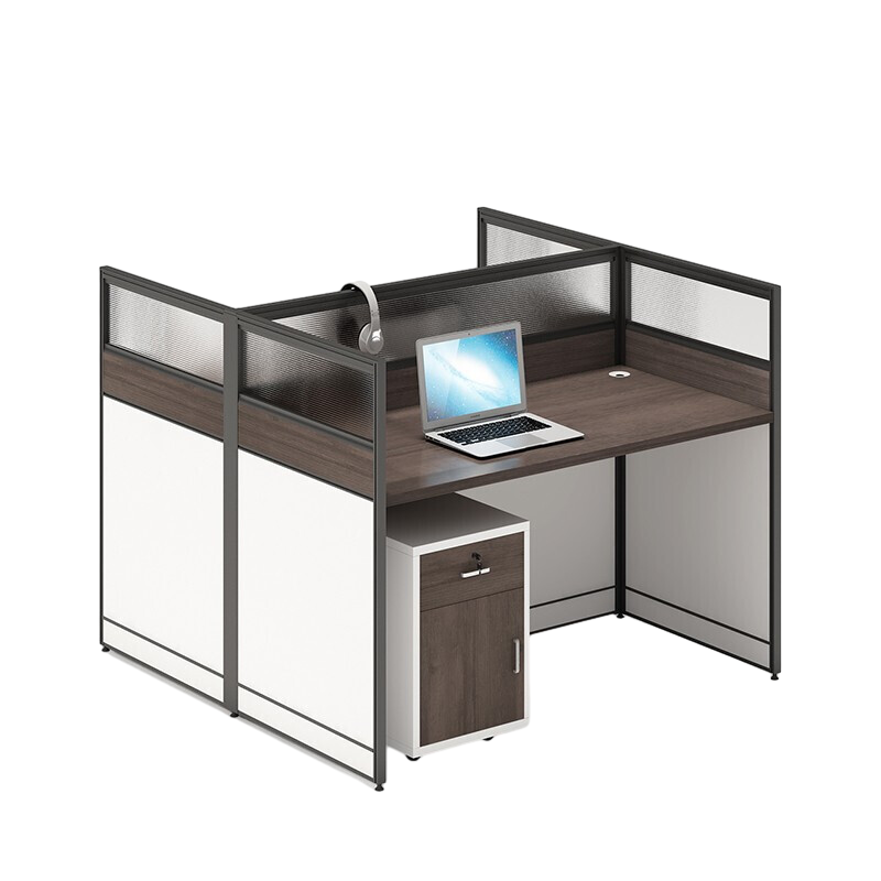 科野 办公桌办公家具办公桌椅职员桌卡座屏风工作位员工桌 工字型两人位(含柜不含椅)