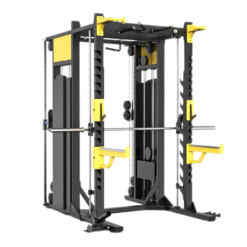 韦步EM1057A (飞鸟+深蹲+史密斯)商用小飞鸟杠铃举重卧推深蹲框架史密斯机综合训练器