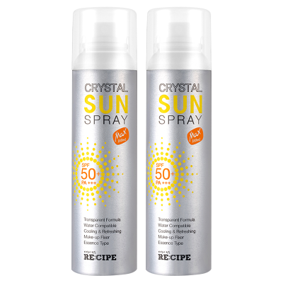 [3瓶装]韩国re:cipe 玥之秘水晶防晒喷雾 180ml SPF50+ PA+++ 防晒霜防晒乳