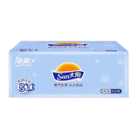 [6包装]洁柔太阳牌抽纸80抽*6包家用抽纸餐巾纸