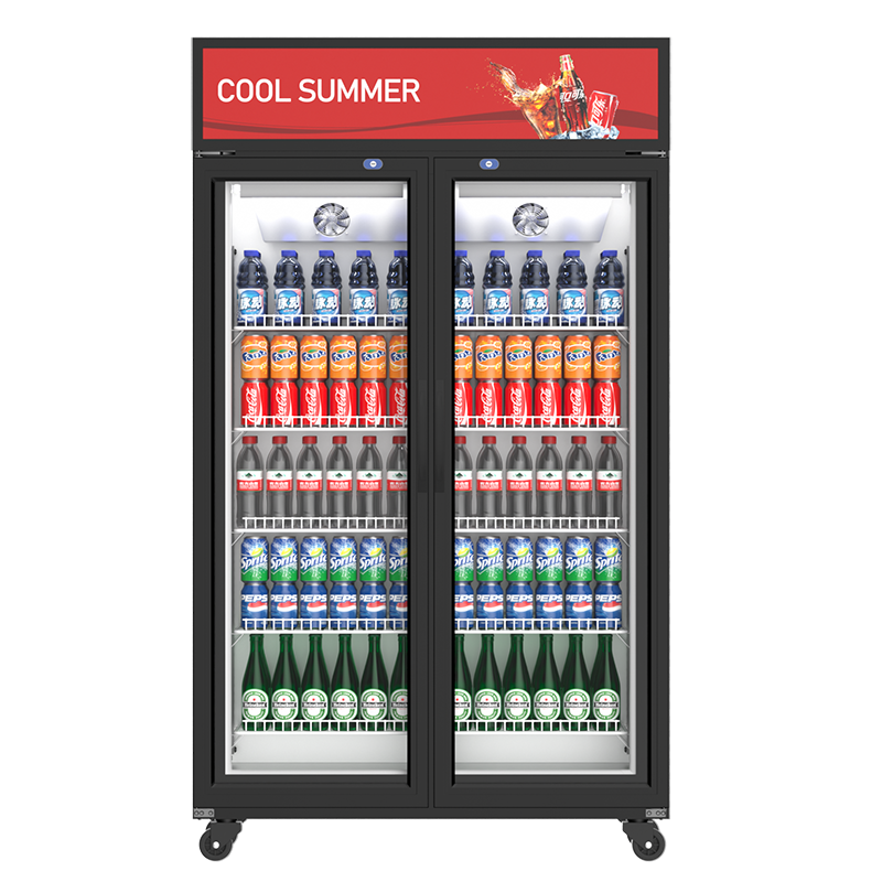 扬子三门下机直冷980L饮料展示柜冰箱商用冷藏冰柜保鲜柜立式超市蔬菜啤酒柜