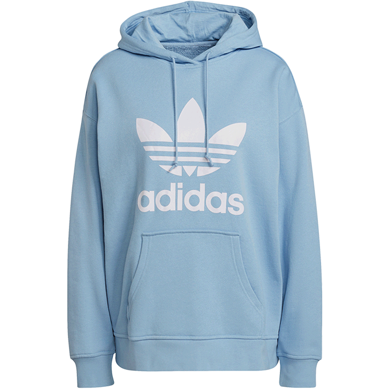 Adidas 阿迪达斯三叶草卫衣女装春秋季新款连帽运动套头衫 H33585