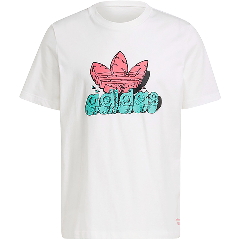 Adidas 阿迪达斯三叶草男士短袖时尚新款运动透气T恤 H13481