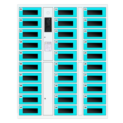 苏佰卓平板电脑存放柜手机电脑寄存电子存包柜智能刷卡多门柜30门电脑存放柜(人脸型)