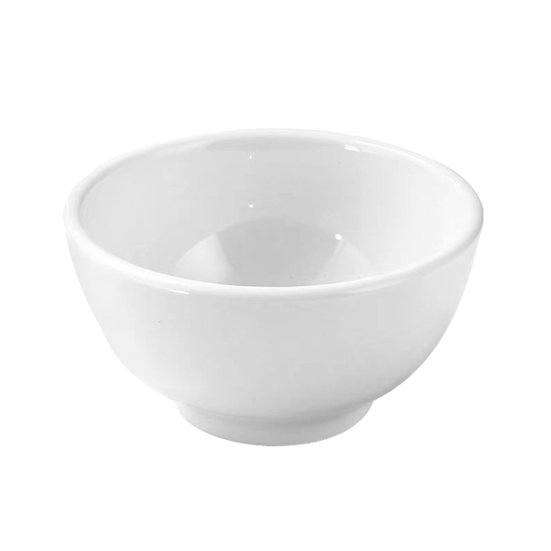 顺心优 陶瓷碗加厚饭碗早餐碗小碗汤碗大面碗 9英寸直口碗/个