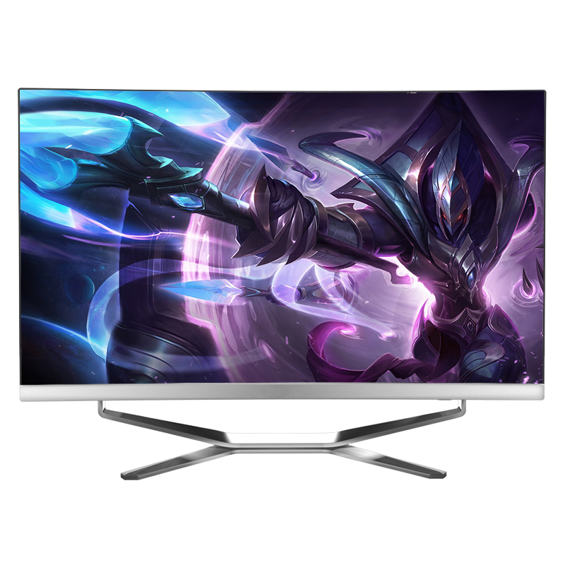 铭能 27英寸曲面一体机 十代i5-10400F/RX550 4G独显/16G内存/512G固态 家用办公台式电脑一体机 游戏学生台式一体机窄边框 网课台式机 内置音箱蓝牙WIFI