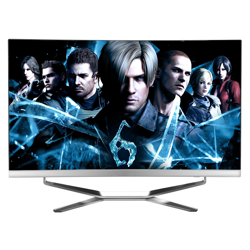 铭能 24英寸曲面一体机电脑窄边框 十代i5-10400F/GTX1650独显/16G内存/480G固态 家用办公一体机游戏学生台式一体机电脑台式机电脑一体机 内置音箱无线WIFI