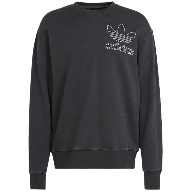 Adidas 阿迪达斯三叶草卫衣男装冬季新款圆领运动套头衫 IU2350