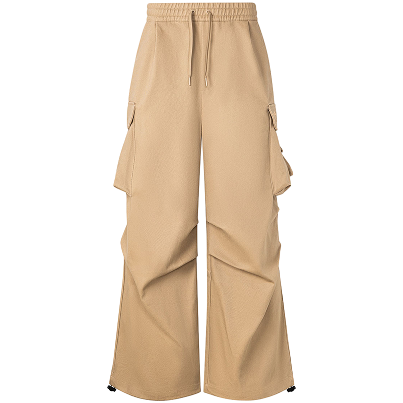 adidas 阿迪达斯三叶草男装冬季新款宽松工装风伞裤运动长裤 JG3958