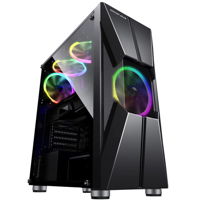 铭能 i7级六核E5 2620/RX580 8G独显/16G内存/512G固态 台式机 组装电脑 台式电脑 家用办公电脑主机 DIY组装机电脑学生网课LOL游戏电脑+27英寸全套