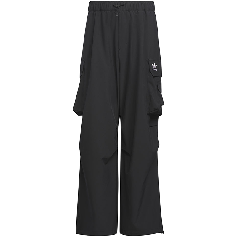 阿迪达斯三叶草男子工装风伞裤宽松阔腿直筒休闲运动长裤 IY9495