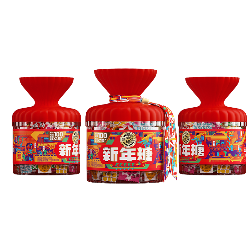 [特价]徐福记新年糖桶装420g混合多口味软硬糖果婚庆喜糖生日年货送礼
