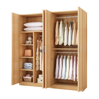 豪利特家用衣柜简约储物柜更衣柜4门1.8高宽140深50