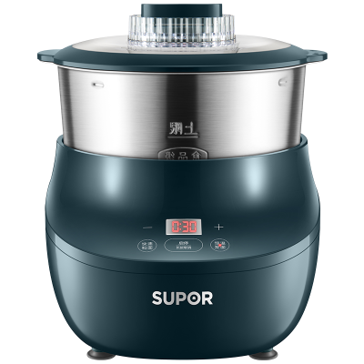 苏泊尔 (SUPOR)厨师机家用和面机 3.5L低噪全自动揉面机 多功能搅面机一键发酵醒面复古绿 SHM02
