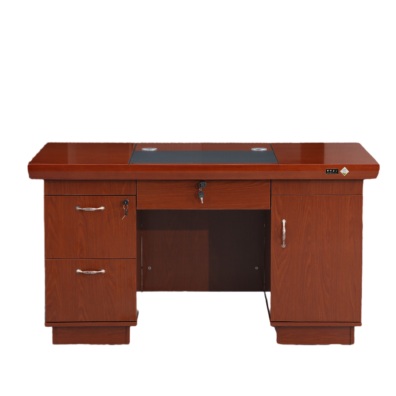 科野 办公桌经理桌职员桌实木贴皮油漆老板桌单人电脑桌写字台 1.6米