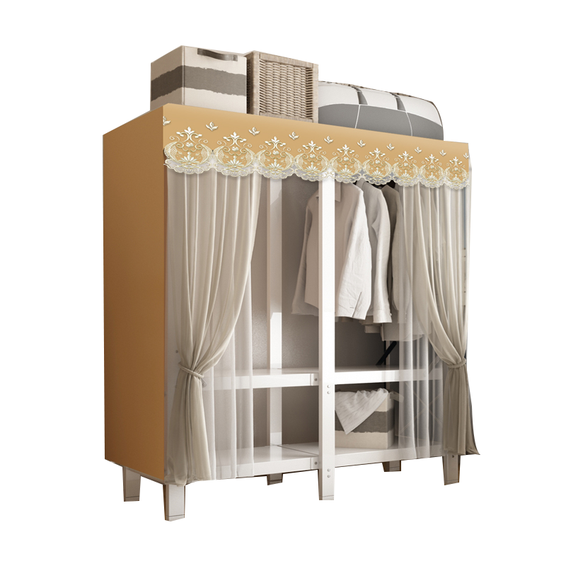 免安装简易布衣柜家用出租房卧室钢管结实耐用折叠小型衣橱收纳柜