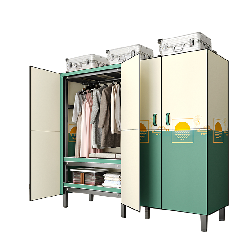 免安装衣柜卧室家用开门式布衣柜儿童屋用简易折叠出租房衣橱结实